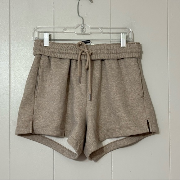 Abercrombie & Fitch Sunday Fleece Lounge Shorts Brown Cozy M Women’s Drawstring - Picture 3 of 8